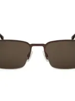 Hugo Boss Boss  Rectangular Frame Sunglasses In Brown