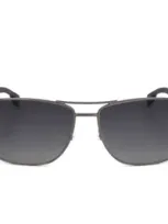 Hugo Boss Boss  Rectangular Frame Sunglasses In Metallic