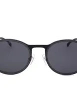 Hugo Boss Boss  Round Frame Sunglasses In Black