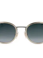 Hugo Boss Boss  Round Frame Sunglasses In Gold