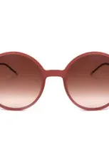 Hugo Boss Boss  Round Frame Sunglasses In Red