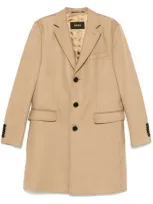 Hugo Boss Cashmere Coat In Neutral