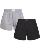 Hugo Boss Cotton Boxer Shorts In Grey