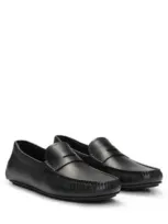 Hugo Boss Nappa-leather Moccasins With Driver Sole And Full Lining In Black 001