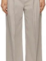 Hugo Boss Gray Cotton Twill Trousers In 99 Open Grey