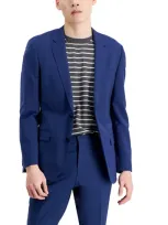 Hugo Boss Single-breasted Suit Jacket In Open Blue