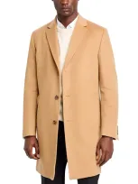 Hugo Boss Jared Wool & Cashmere Regular Fit Topcoat In Brown