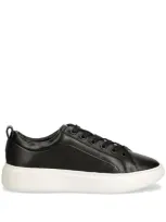 Hugo Boss Leather Sneakers In Black