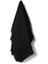 Hugo Boss Logo-jacquard Scarf In Black