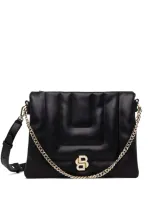 Hugo Boss Logo-plaque Crossbody Bag In Black