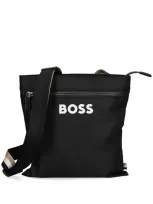 Hugo Boss Logo-print Messenger Bag In Black