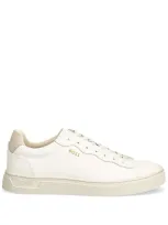 Hugo Boss Amber Tenn Leather Sneakers In White