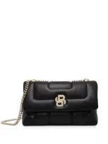 Hugo Boss Monogram Plaque Shoulder Bag In Black