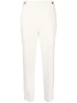 Hugo Boss Pressed-crease Tapered Trousers In Neutrals