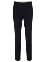 Hugo Boss Regular-fit Trousers In Wool In Dark Blue