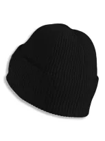 Hugo Boss Ribbed Beanie In Black