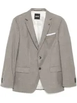 Hugo Boss Single-breasted Blazer In Neutrals