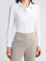 Hugo Boss Solid Button-up Shirt In White