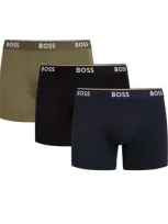 Hugo Boss Stretch-cotton Power Boxer Briefs In Blue