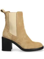 Hugo Boss Suede Boots In Neutrals