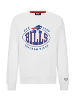 Hugo Boss Boss X Nfl Cotton-blend Sweatshirt With Collaborative Branding In Bills