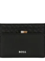 Hugo Boss Zair Credit Card Holder In Black