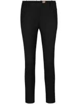 Hugo Boss Slim-fit Trousers With Zipped Hems In Black