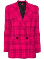 Hugo Slim-fit Jacket In Checked Stretch Material In Patterned