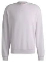 Hugo Cotton-terry Sweatshirt With Logo Print In White