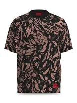 Hugo Dandiego Cotton Printed Tee In Black