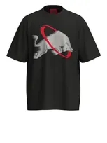 Hugo X Rb Oversized-fit T-shirt With Signature Bull Motif In Black