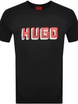 Hugo Daqerio Crew Neck Short Sleeve T Shirt Black