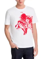 Hugo Cotton-jersey Regular-fit T-shirt With Animal Graphic In White/cheetah 100