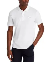 Hugo Cotton-piqu Polo Shirt With Logo Print In White