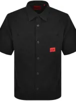 Hugo Eratino Short Sleeve Overshirt Black