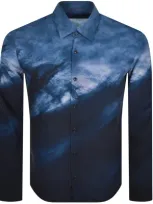 Hugo Ermo Long Sleeved Shirt Blue