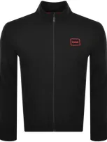 Hugo Full Zip Laze Sweatshirt Black