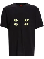 Hugo Graphic-print Cotton T-shirt In Black