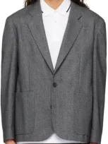 Hugo Gray Lined Blazer In Lght/pstl Grey, 056