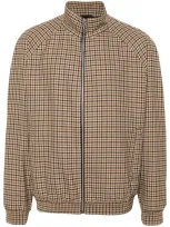 Hugo Houndstooth-pattern Jacket In Neutrals