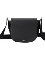 Hugo Liriel Flap Faux Leather Crossbody Bag In Black