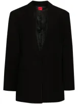 Hugo Logo-appliqué Blazer In Black