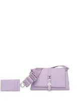 Hugo Logo-lettering Crossbody Bag In Purple