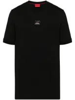 Hugo Logo-patch Cotton T-shirt In Black