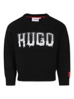 Hugo Logo-print Sweatshirt In 黑色