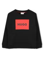 Hugo Logo-print Sweatshirt In 黑色