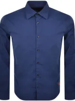 Hugo Long Sleeved Ermo Shirt Blue