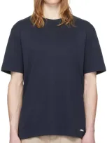 Hugo Navy Bonded T-shirt In 406-dark Blue