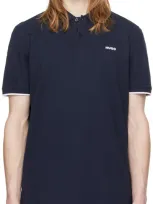 Hugo Navy Slim-fit Polo In 406-dark Blue