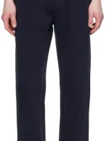 Hugo Navy Tapered-fit Trousers In 405-dark Blue